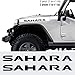 Kit de stickers latéraux compatibles Jeep Wrangler Sahara - Kit n° 2 - Auto Tuning Stickers cod.1359 (070 noir mat matt_opaque_undurchsichtig))