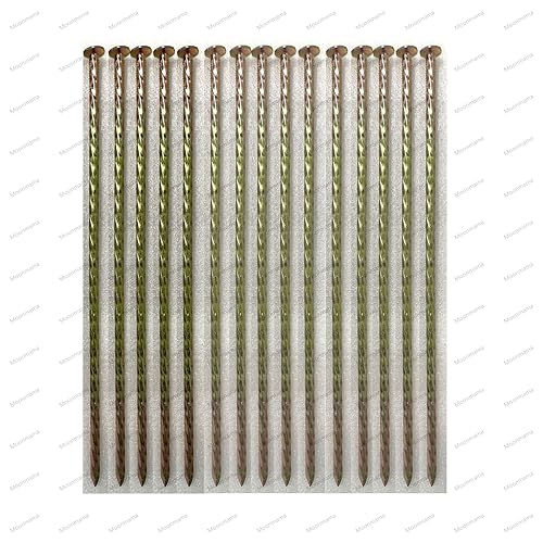 14-inch Metal Steel Nails Super Long Galvanized Artificial Grass Nails, Heavy Duty, Rust Proof, Outdoor Lawn Users Outside Garden Tent Anchor Reinforcement Landscape Thread Safe and Strong (40PCS)