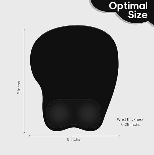 Miniatura 73 de Alfombrilla para mouse con soporte de muñeca, almohadilla antideslizante para mouse para oficina, computadora, laptop y Mac, cómoda y ligera