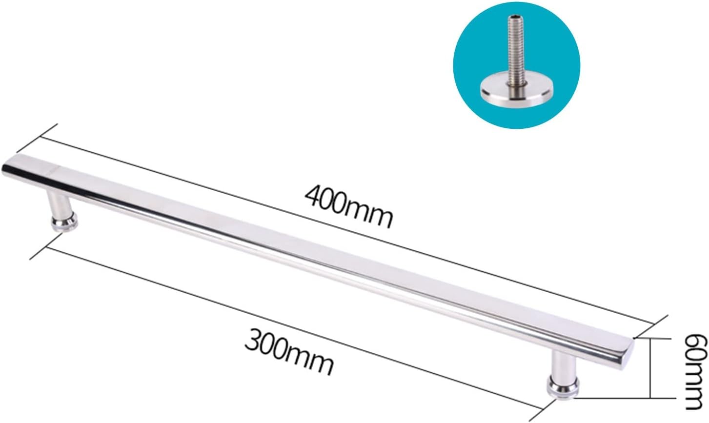 Stainless Steel Shower Door Handle Shower knob Shower Door Pull Handles Parts Replacement 145mm Hole to Hole Glass Door Knobs Grip (Size : 300mm)