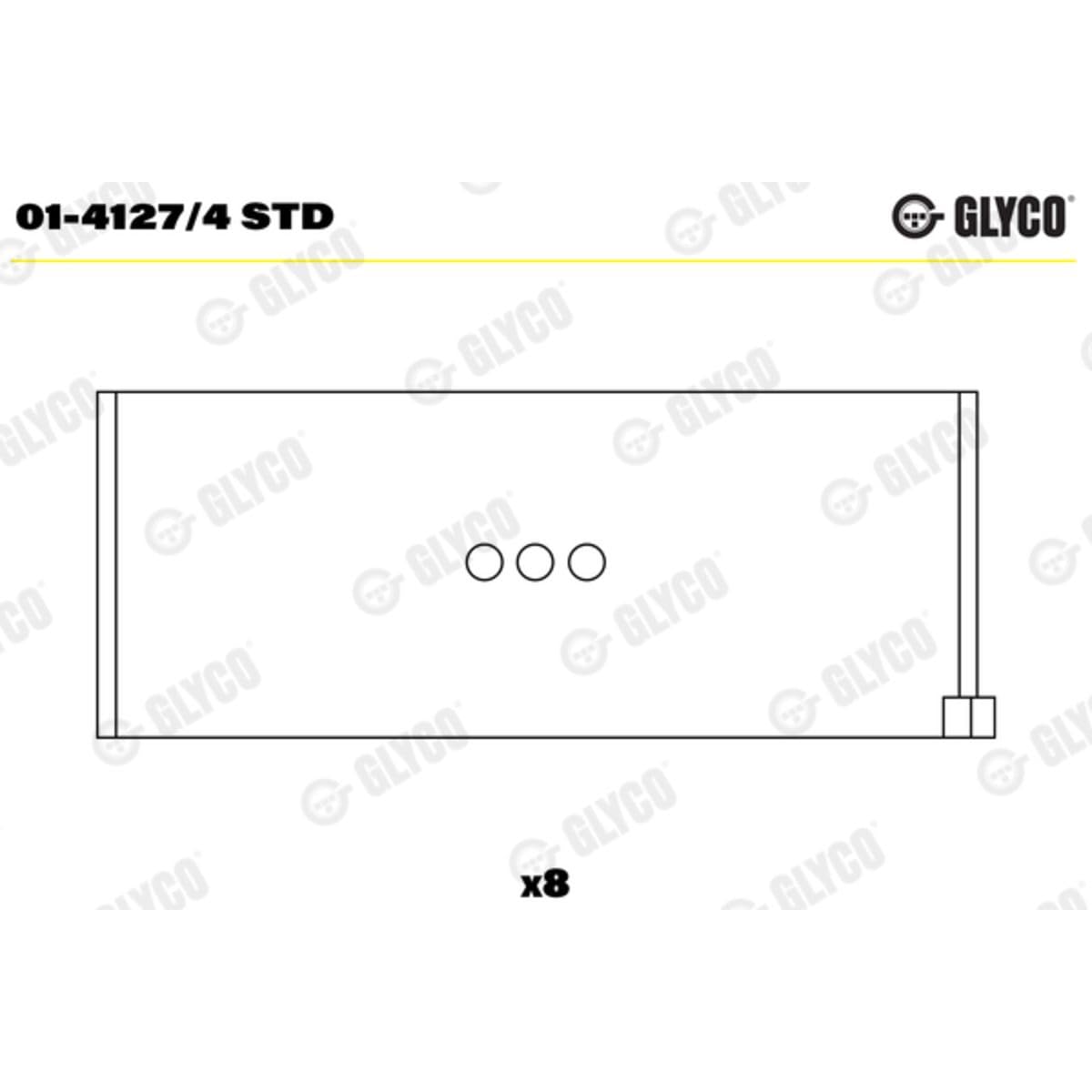 Glyco 01-4127/4 STD Bronzina Di Biella