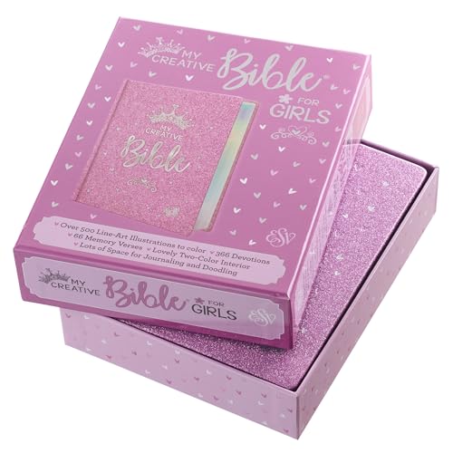 ESV Holy Bible, My Creative Bible For Girls, Hardcover w/Ribbon Marker, Illustrated Coloring, Journaling and Devotional Bible, English Standard Version, Purple Glitter (ESV Creative Editions Girls) - Image 2