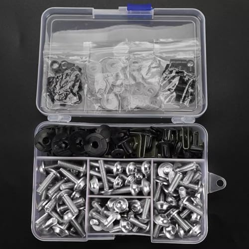 �I�[�g�o�C�p�l�W�E�{���g Compatible With Yamaha For YZF For R1 For R3 For R6 R7 600R 750R 1000R �I�[�g�o�C�A�N�Z�T���[�t���t�F�A�����O�{���g�L�b�g�l�W�i�b�g��(Silver)