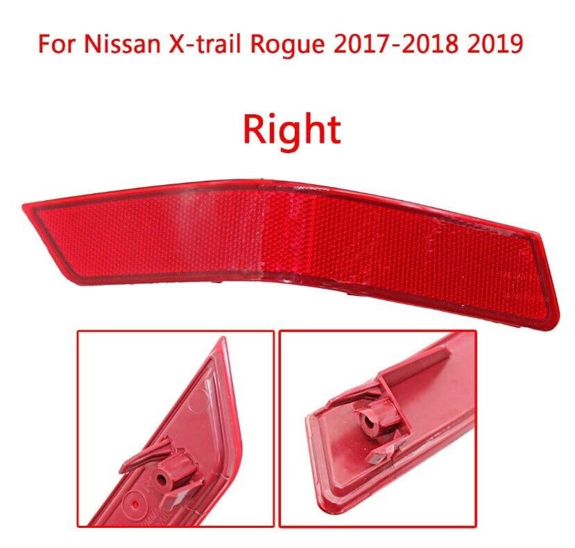 Image of Rear Bumper Reflector Fit for Nissan Rogue 2017 2018 2019 2020 Rear Bumper Reflector Tail Light 26560-6FV0A (Left + Right Side)