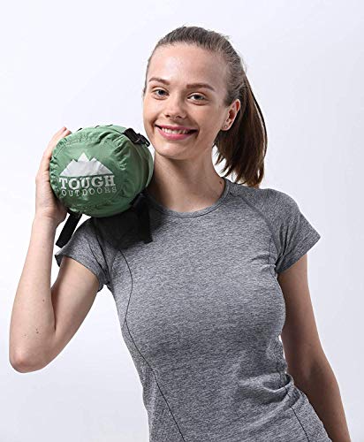 Mummy Sleeping Bag - Hooded Sleeping Bags W/Compression Sack For Adults For Summer & Mild Weather - Xl Sleeping Sack For Backpacking, Camping & Hiking - Lighweight & Waterproof - 60F Summer Solstice #TOP5