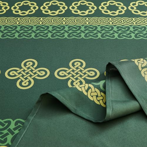 Nappe résistante à l'eau en lin vert 140x240 anti-tache pour Noël