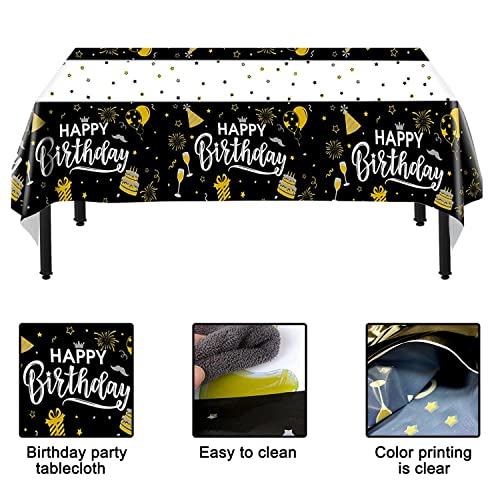 Tovaglia di Plastica, 3 Pezzi Tovaglia Compleanno