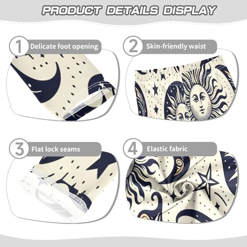 Toddler Girls Leggings Printed Yoga Pants Leggings Sun Moon Star for Kids3