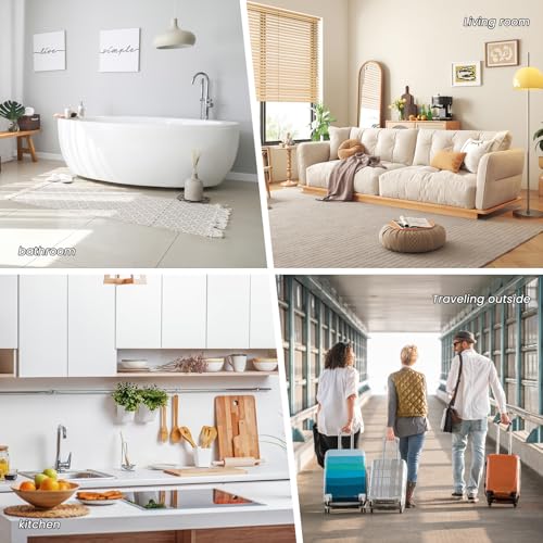 Cintre de porte pliable à 5 trous avec support mural rétractable blanc - 7