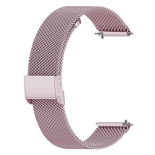 Image of ACM Watch Strap 20mm compatible with Compaq Q Watch Smartwatch | Steel Metal Adjustable Belt Chain Band