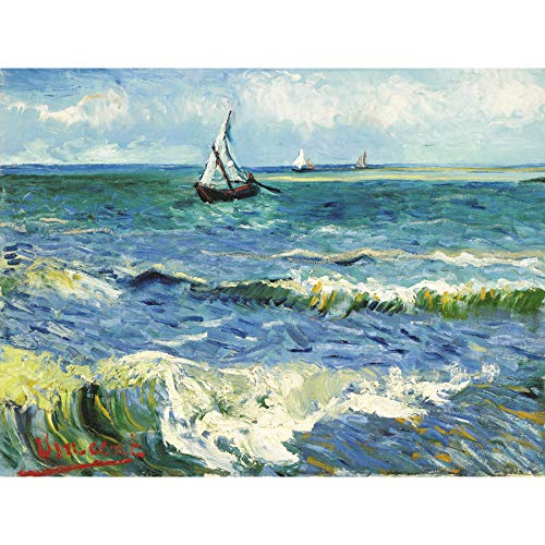 Vincent Van Gogh Zeegezicht Bij Les Saintes Maries De La Mer Extra Large Wall Art Print Premium Canvas Mural Mur