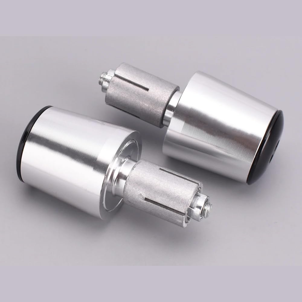 Contrapesos Manillar Moto para Honda NSS/Forza 125 150 250 300, Aluminio Tapones Antivibración para Protección de Puños y Manetas,Silver