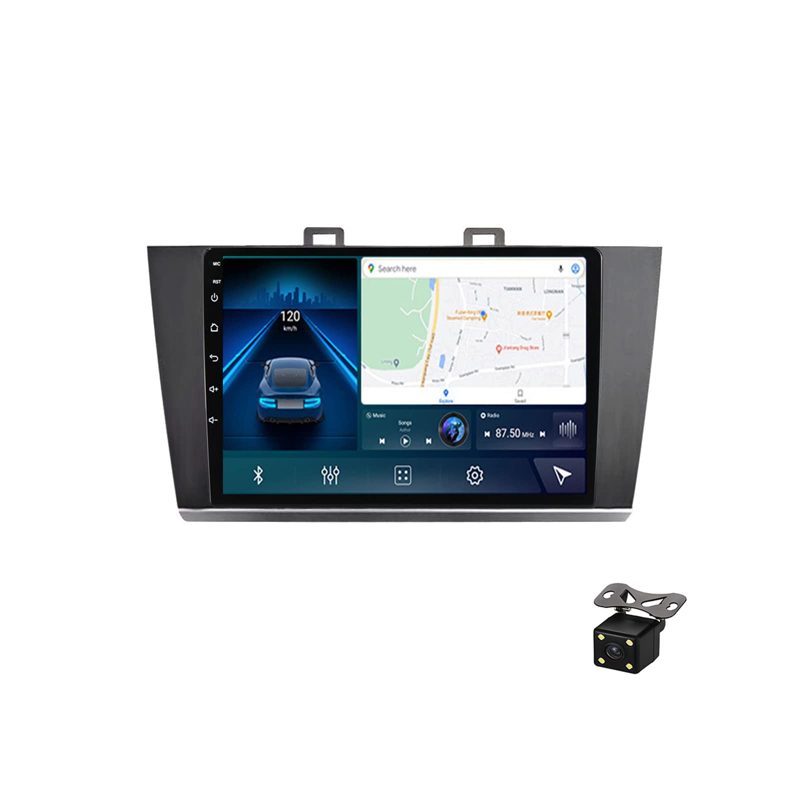 Autoradio Blendenrahmen Für Renault Clio 2017-2019 - 10,1 Zoll 2 DIN Einbausatz Schwarz