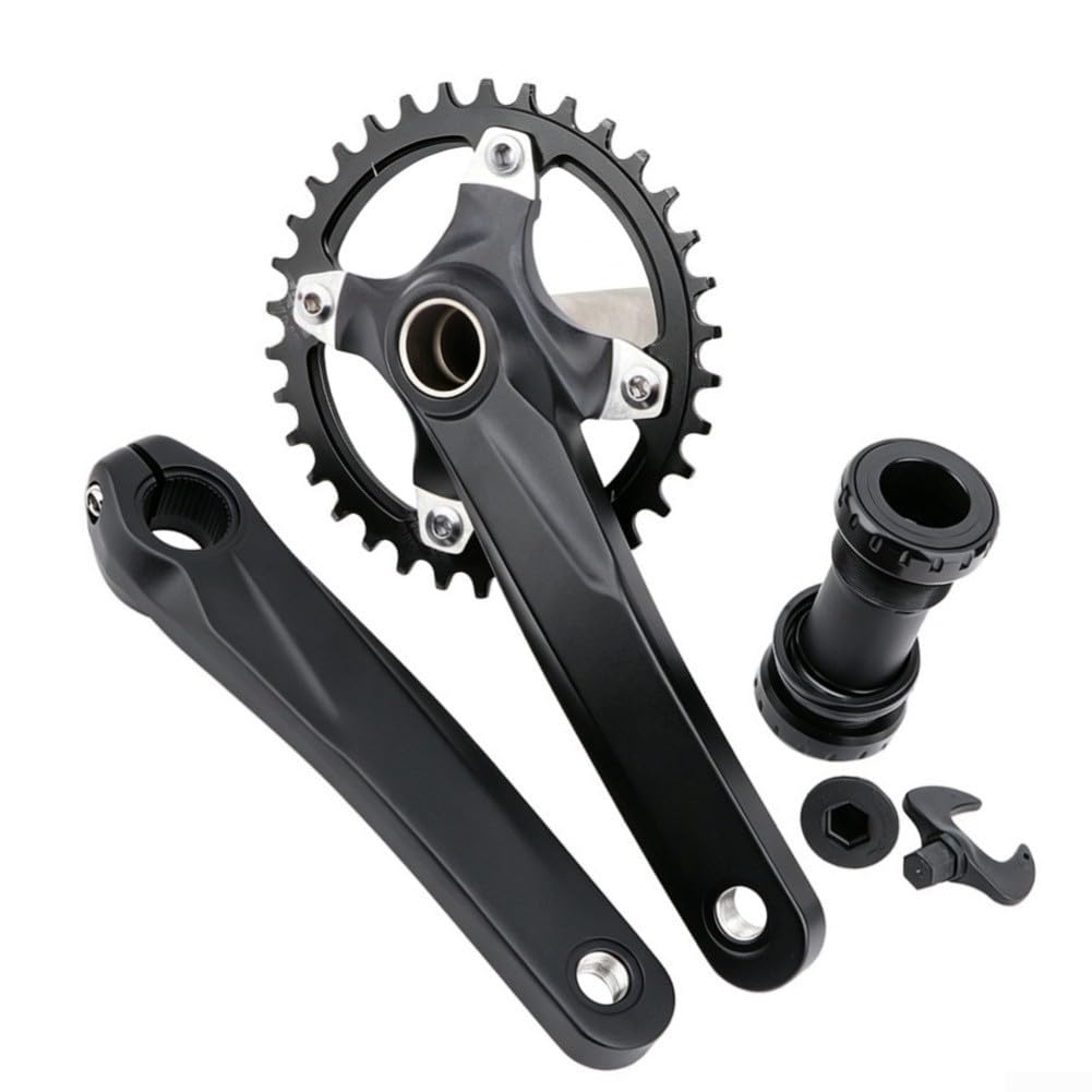 Guarnitura MTB in lega 32T 104BCD Corona singola | Costruzione in lega di alluminio, corona larga stretta 32T, vestibilità 104BCD, per uso robusto MTB, lunga durata
