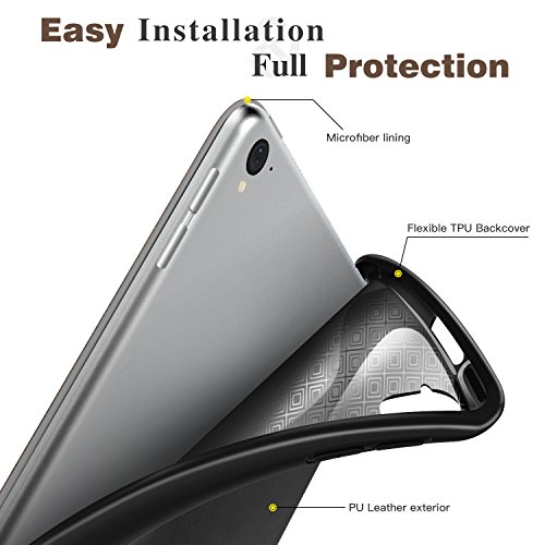 Moko Case Fit Ipad Pro 9.7 With Apple Pencil Holder - Slim Lightweight Smart Shell Stand Cover Case With Auto Wake/Sleep Fit Apple Ipad Pro 9.7 Inch 2016 Tablet, Black #TOP3