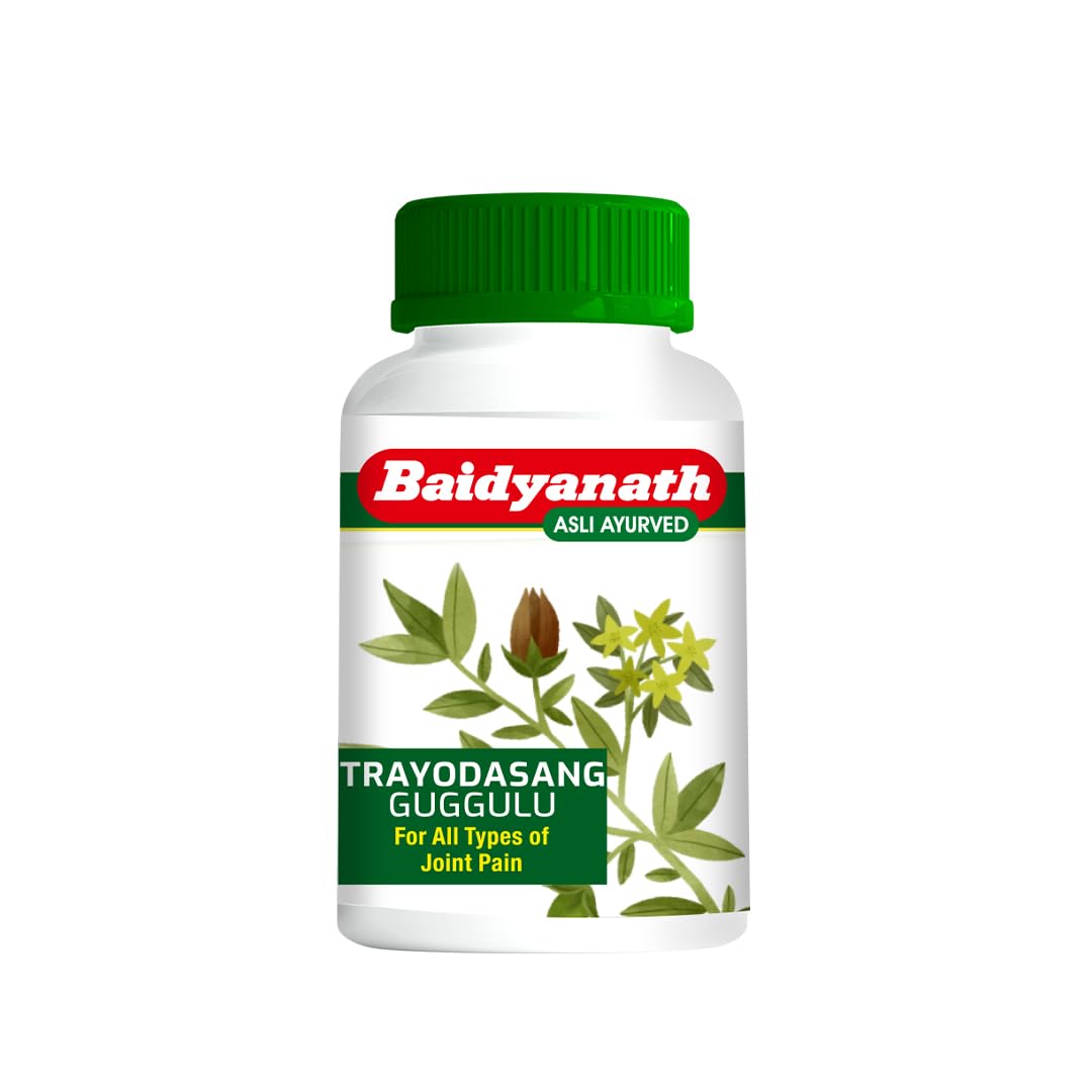 Baidyanath Trayodasang Guggulu - 80 Tablets | Ayurvedic Joint Support Tablets | Blend of Guggulu, Ashwagandha, Rasna, Giloy & Herbal Ingredients | Bone & Muscle Wellness Supplement |-image-37