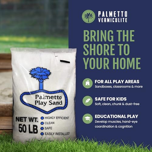 image for Palmetto 50 Pound Natural Play Sand for 18 Square Inch Sand Box, Play 
