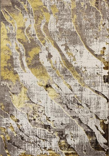 emmahome Living Room Rug Runner Hallway Modern Carpet, HERA, 160x230cm, BROWN/GOLD - 01987 - Cosy Home Interiors emmahome Living Room Rug Runner Hallway Modern Carpet, HERA, 160x230cm, BROWN/GOLD - 01987 - Image 4