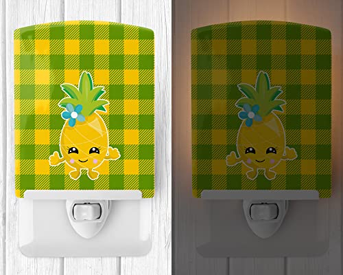 Lámpara de noche cerámica con diseño de piña multicolor miniatura 2