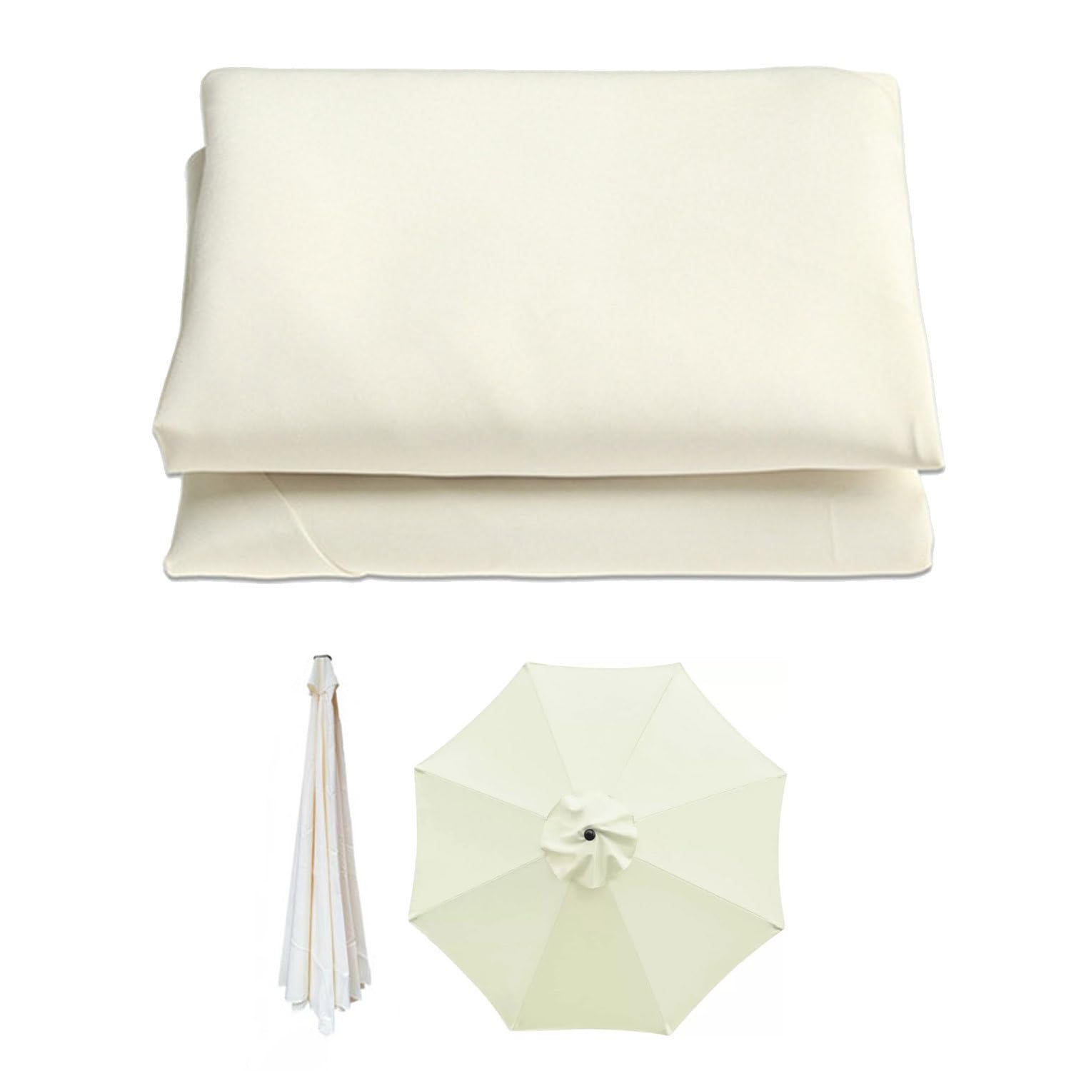 Copertura di ricambio per ombrellone da giardino a 6/8 costole, 2 m, colore beige, copertura in tessuto per ombrellone da giardino, soluzione ombreggiante per esterni