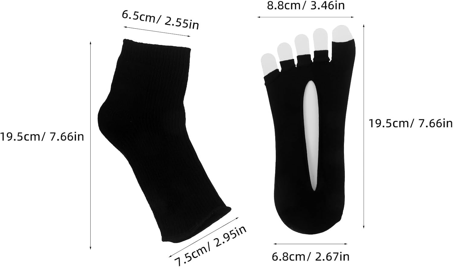 VOSAREA 2pcs Uv Protection Socks for Gel Nail Lamp, Nail Polish Protect Foot Covers, Anti-Tanning Pedicure Socks for Home and Salon Use