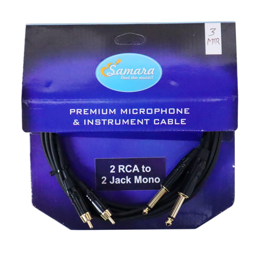 Samara 2 RCA to 2 Mono 6.35 mm 3 Meter Cable
