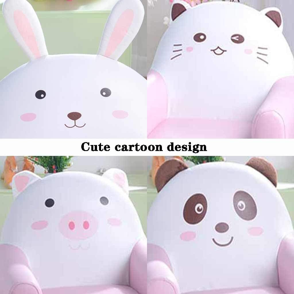 Couch Cute Cartoon Animal Shape Mini Sofa Chair Bedroom Reading Corner Boy and Girl Princess Backrest Armchair Birthday Present (Color : Blue C Size : 52.5cm) (Pink B 52.5 x 42 x 52 cm)