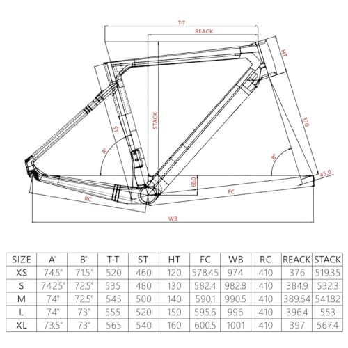 HIMALO 700C Carbon Road Bike Frameset 46/48/50/52cm Disc Brake Bike Frame 100mm/142mm Thru Axle Windbreaker Frames Lightweight Internal Routing? with Handlebar 90x420mm (Size : 46CM)
