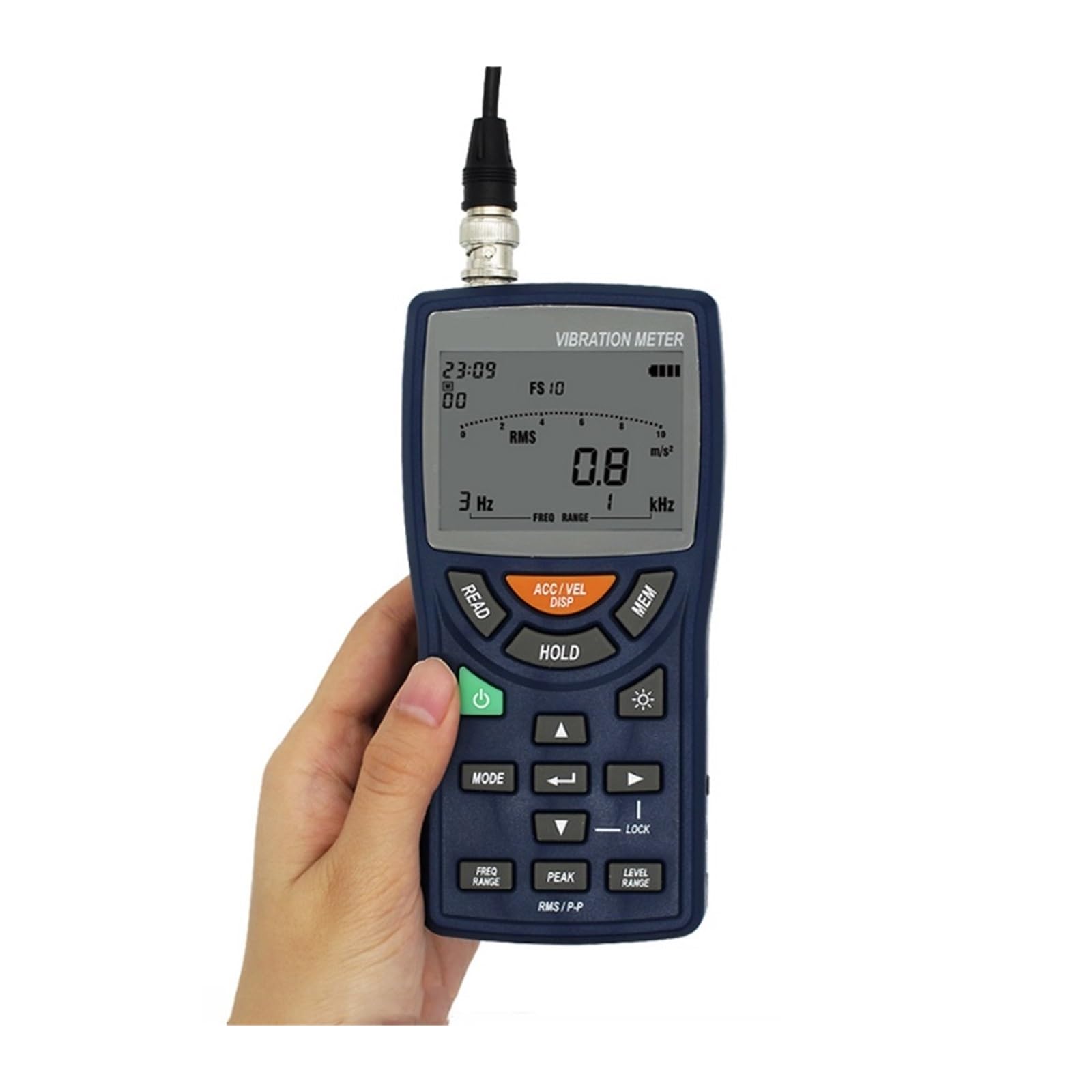 EDEDE Misuratore di Vibrazioni Digitale, Misuratore di Vibrazioni TES-3100 Misuratore di Vibrazioni DC/AC ad Alta precisione for Uso a Lungo Termine