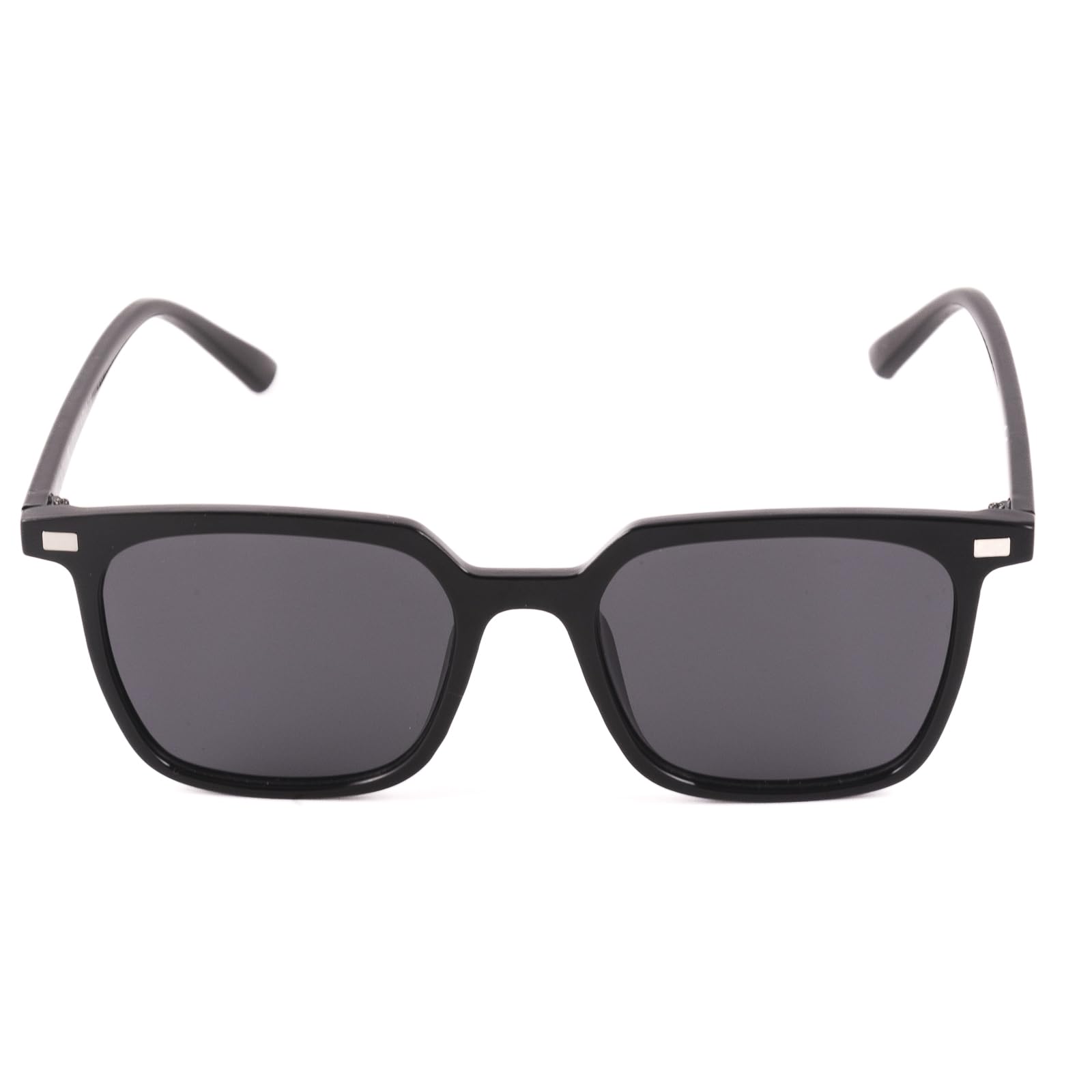 KISS HALL Sunglasses Men Women – Square Minimalist Frame – Metal Details for a Modern Look – UV Lenses for Sun Protection