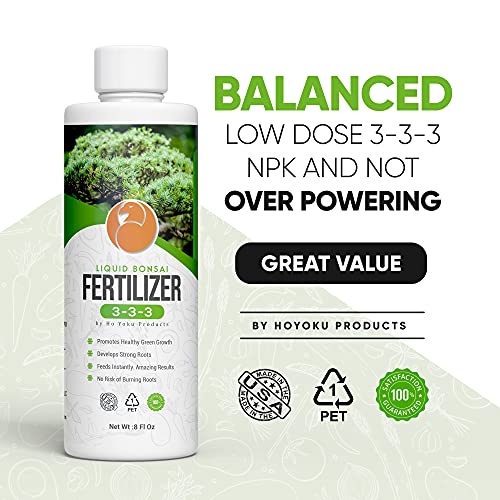 Ho Yoku Bonsai Fertilizer - Slow Release Pellets & Water Soluble 3-3-3 Liquid Food, Provides Continuous Feeding, Encourages Strong Root Health, Fast Acting & Odor-Free For All Bonsai Trees And Indoor #TOP4