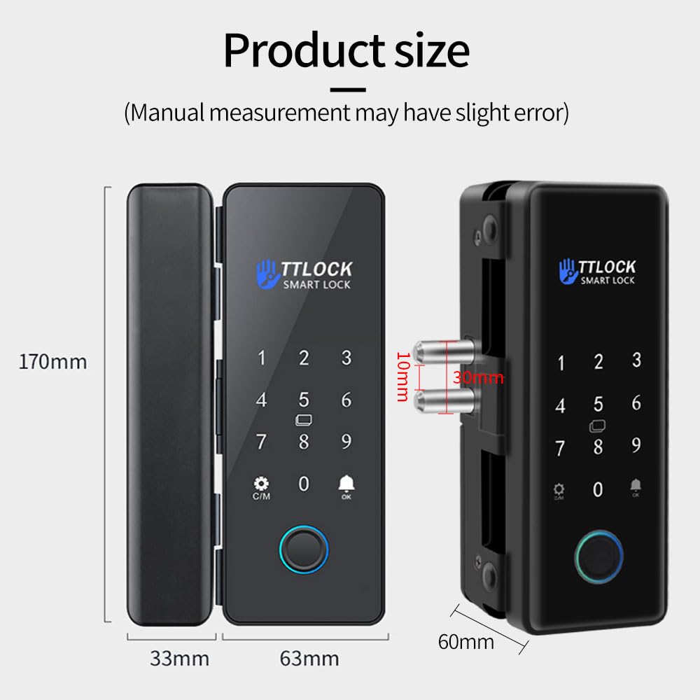 Kontrola odblokowania Bluetooth Inteligentny zamek do drzwi szklanych Elektroniczny biometryczny odcisk palca Hasło elektryczne, Odporny na warunki atmosferyczne(D)