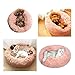 QCHOMEE Soft Plush Round Pet Bed Donut Cuddler Cozy Calming Cat Bed...