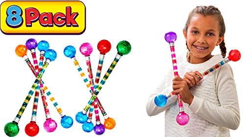 JA-RU Cheerleader Baton Kids Toys Dance Twirling Glitter Baton for Girls Great