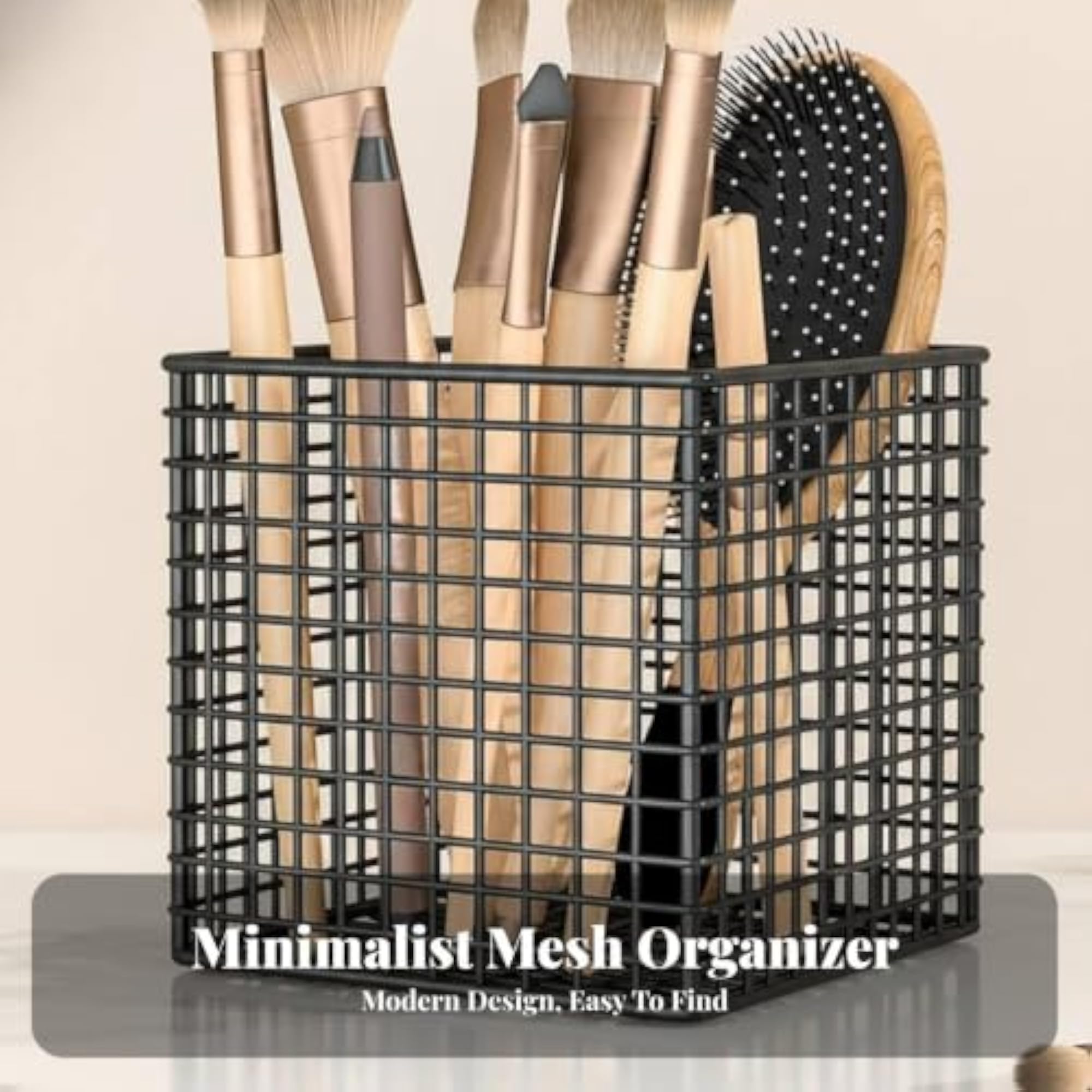 Large Capacity Rotating Makeup Brush Holder, Cosmetic Organizer