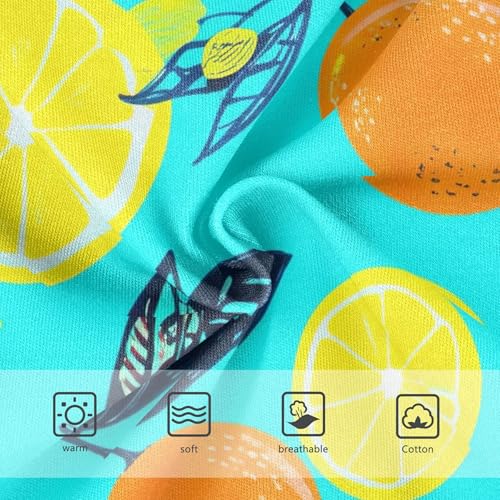 Lemon Slices Orange Leaves Blue Girls Underwear Toddlers 2t Cotton Panties for Girl Personalized Briefs Kids Undies3