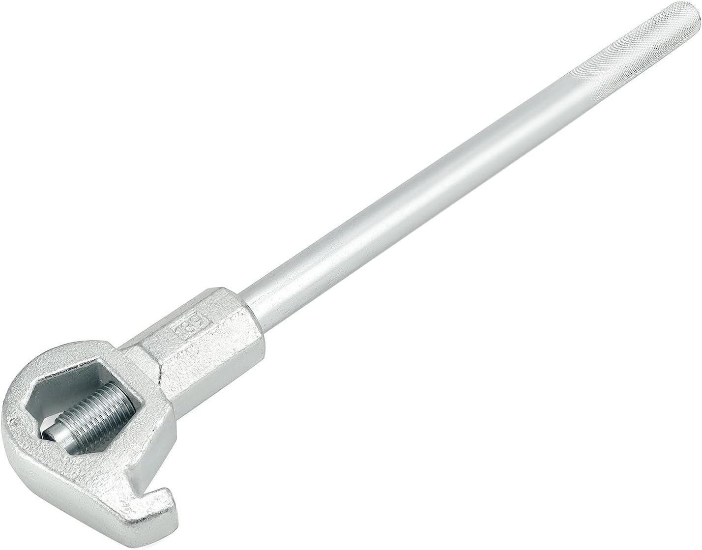 QWORK Heavy Duty Adjustable Hydrant Wrench – Fits 1-1/2″ to 6″ Bolt Head Sizes, Designed for Loosening Caps and Opening Valves