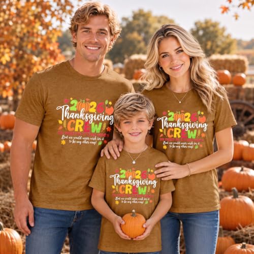 FAYALEQ 2026 Family Thanksgiving Shirts Thanksgiving Crew Matching Shirt - image 5