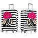 Vehcimbev Fashion Accessory Travel Luggage Cover Fashion Girl Perfume and Lipstick and Heels Travel Suitcase Cover Anti-scratch Suitcase cover Fits 18-20 Inch