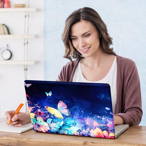 Image of DINKY Laptop Skin Sticker Decal, 12 inch 13 inch 13.3 inch 14 inch 15 inch 15.4 inch 15.6 inch Laptop Universal Reusable Vinyl Skin Stickers Cover Art Decal Notebook PC Personalized Protector-Butterflies