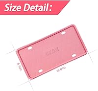 Vista 2 de YALOK Marco de silicona para placa de matrícula con agujeros de drenaje, soporte universal para placa de automóvil de EE. UU. A prueba de óxido, a