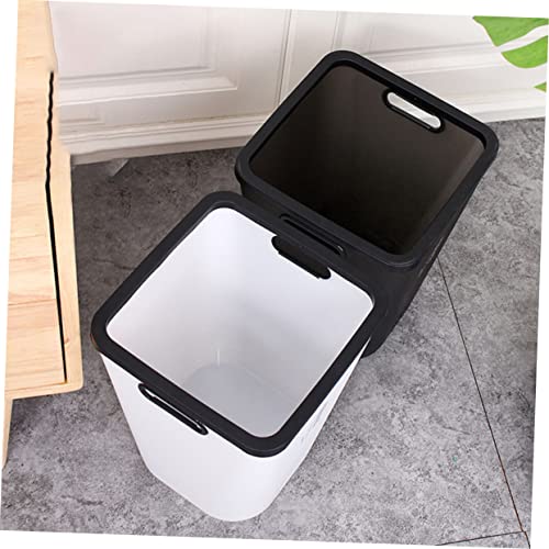 Bote de basura grande Happyyami para cocina blanco rectangular miniatura 2