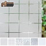 Gorilla Grip Original Window Privacy Film, Removable Static Cling Treatment for Windows, Non Adhesive No Residue Easy Trim Films for Sun Blocking, Office, Bathroom, Frosted Squares, 17.7 x 78.7 Inches
