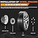LUJIANI 4 Pack Universal Wheel Spacers, 0.39
