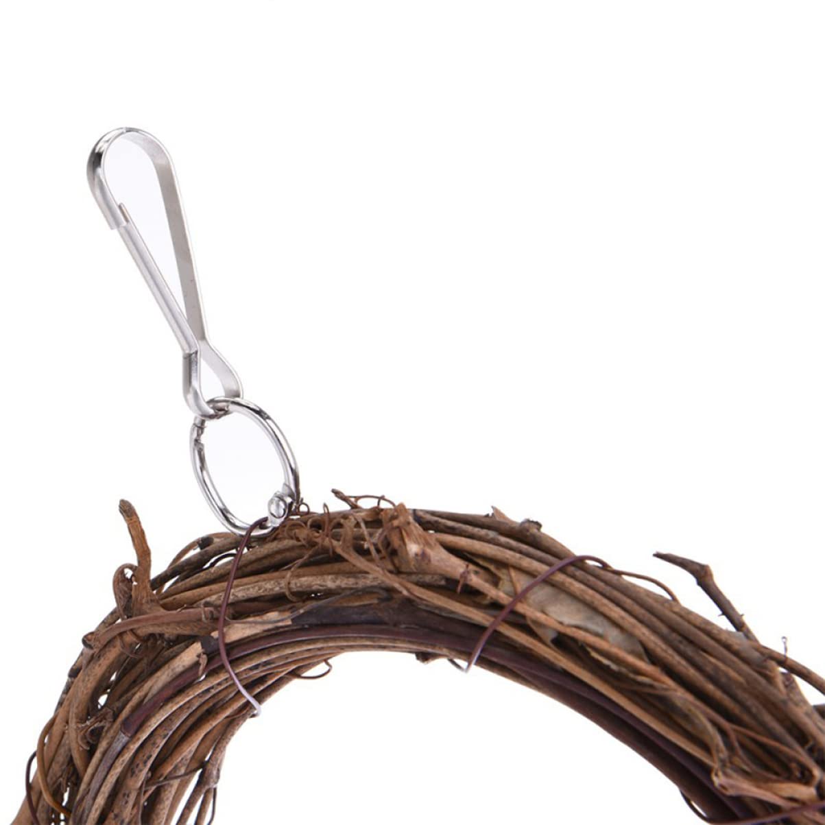 Angoily 2pezzi Altalena Per Uccelli Rattan Con Campanelli e Pervinca Legno Giocattolo Per Pappagalli e Parrocchetti Casuali