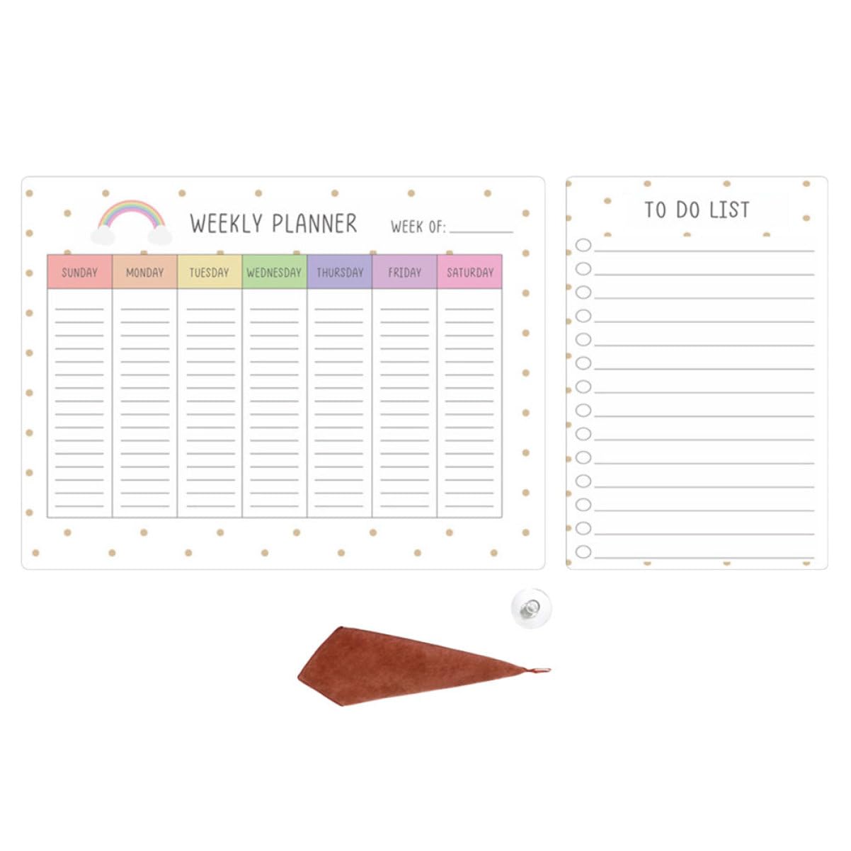 5 Set lavagnette cancellabili pianificatore settimanale planner giornaliero daily planner magneti vegetali magnete bacheca con messaggi chiari lavagna magnetica per parete stoffa DIYEAH