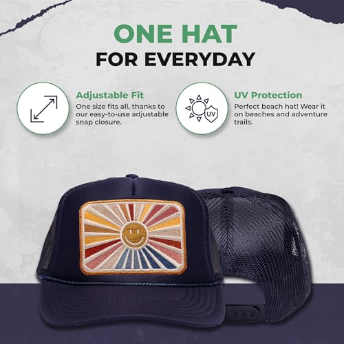 Image of Friday Feelin' Trucker Hat Women Men Baseball Cap Western American Fitted Trucker Hats Baseball Hat All Occasion - One Size