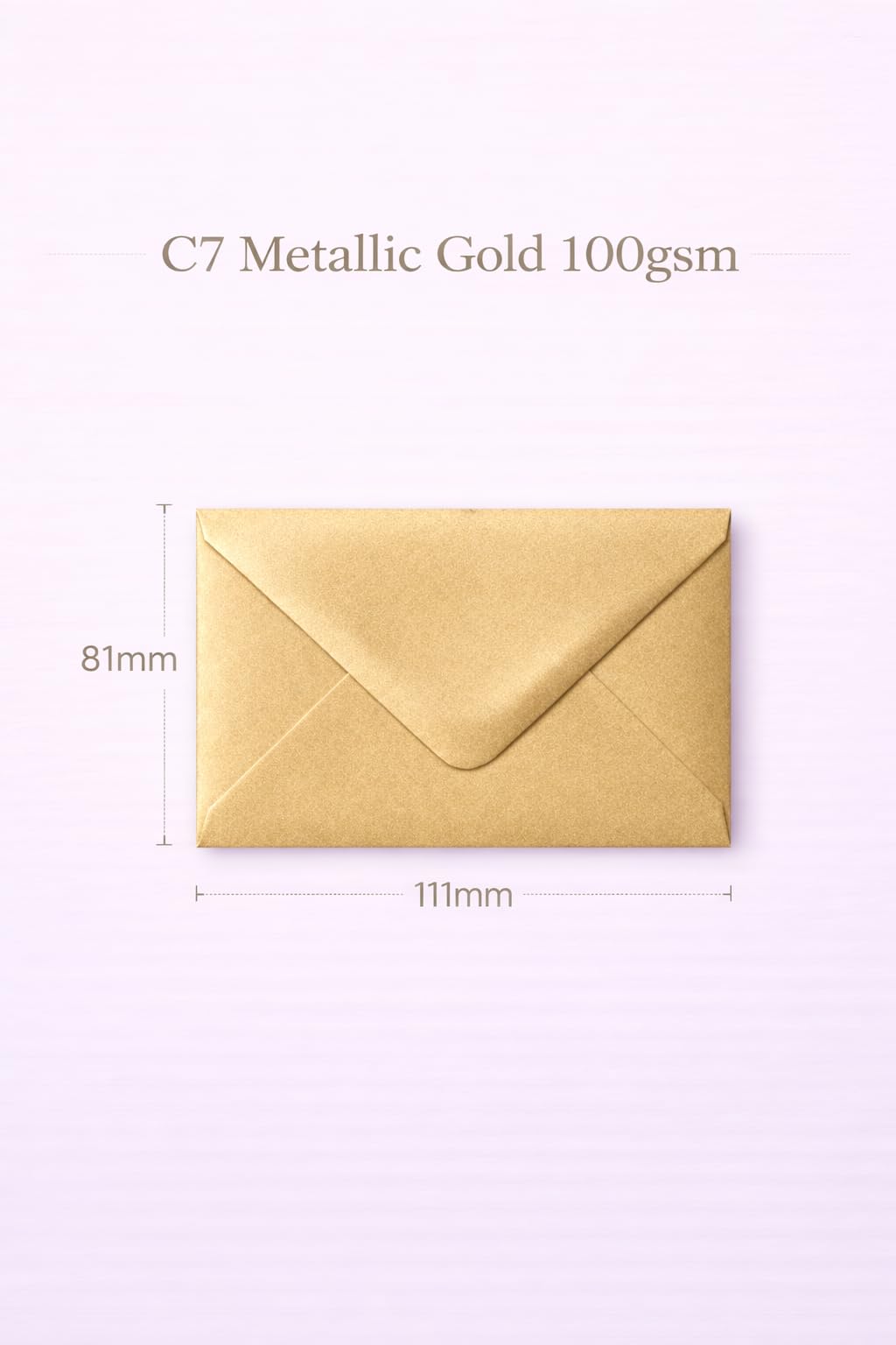 C7/A7 Briefumschläge, metallisch, Gold, 50 Stück