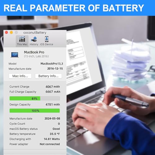 Batterie ordinateur portable MacBook Pro 15 A1707 A1820 Touch Bar - 5