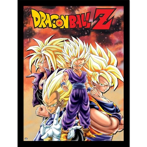 Pyramid International Impression collector Dragon Ball Z Super Saiyan 40 cm x 30 cm, sous licence officielle, œuvre d'art emblématique DBZ pour les fans